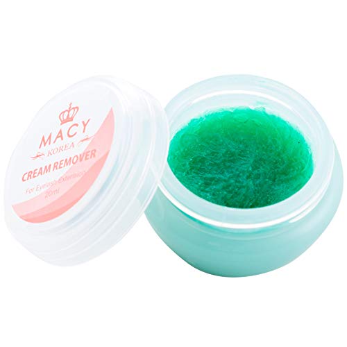 Macy Remover Cream für Wimpernverlängerung | zur hautschonenden Entfernung von künstlichen Wimpern | Farbe: Grün [20g] von P-Beauty Cosmetic Accessories