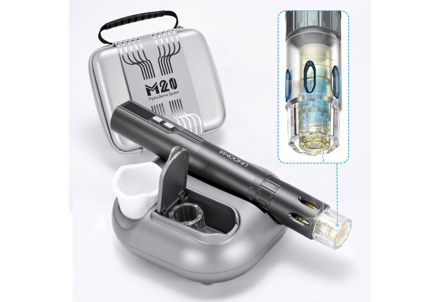 P-Beauty Cosmetic Accessories Dermaroller Dermapen M20 Hydra Microneedling Anti-Aging Anti Falten Gerät Nadeln, Akne, Falten, Mitesser, Verstopfte Poren von P-Beauty Cosmetic Accessories