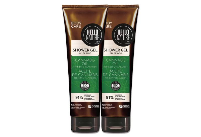 P-Beauty Cosmetic Accessories Duschgel Duschbad Herren Damen Hanf Cannabis Shower Gel Bio Vegan, 2-tlg., Hanföl, Duschgel, Körperpflege von P-Beauty Cosmetic Accessories