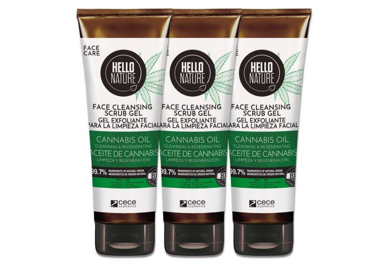 P-Beauty Cosmetic Accessories Gesichtspeeling Gesichtsreinigung Gesichtspflege Hanföl Bio Vegan Hello Nature, 3-tlg., Gesichtspflege, Gesichtspeeling, Peeling, Hello Nature von P-Beauty Cosmetic Accessories