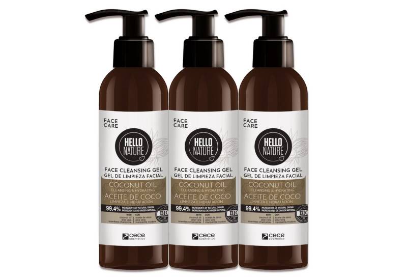 P-Beauty Cosmetic Accessories Gesichtsreinigungsgel Hydrating Gesichtgel Reinigungsgel Gesicht Gesichtspflege Bio, 3-tlg., Gesichtsreinigungsgel, Gesichtspflege, Hello Nature von P-Beauty Cosmetic Accessories