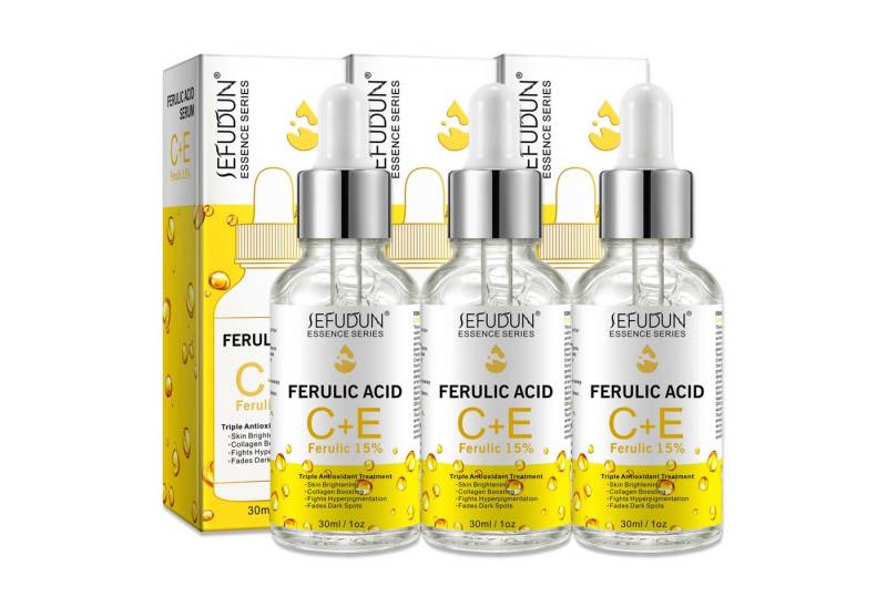 P-Beauty Cosmetic Accessories Gesichtsserum Anti-Aging Serum für Gesicht Gesichtsserum Ferulic Acid Vitamin C + E, 3-tlg., Gesichtspflege, Serum, Hautschutz von P-Beauty Cosmetic Accessories