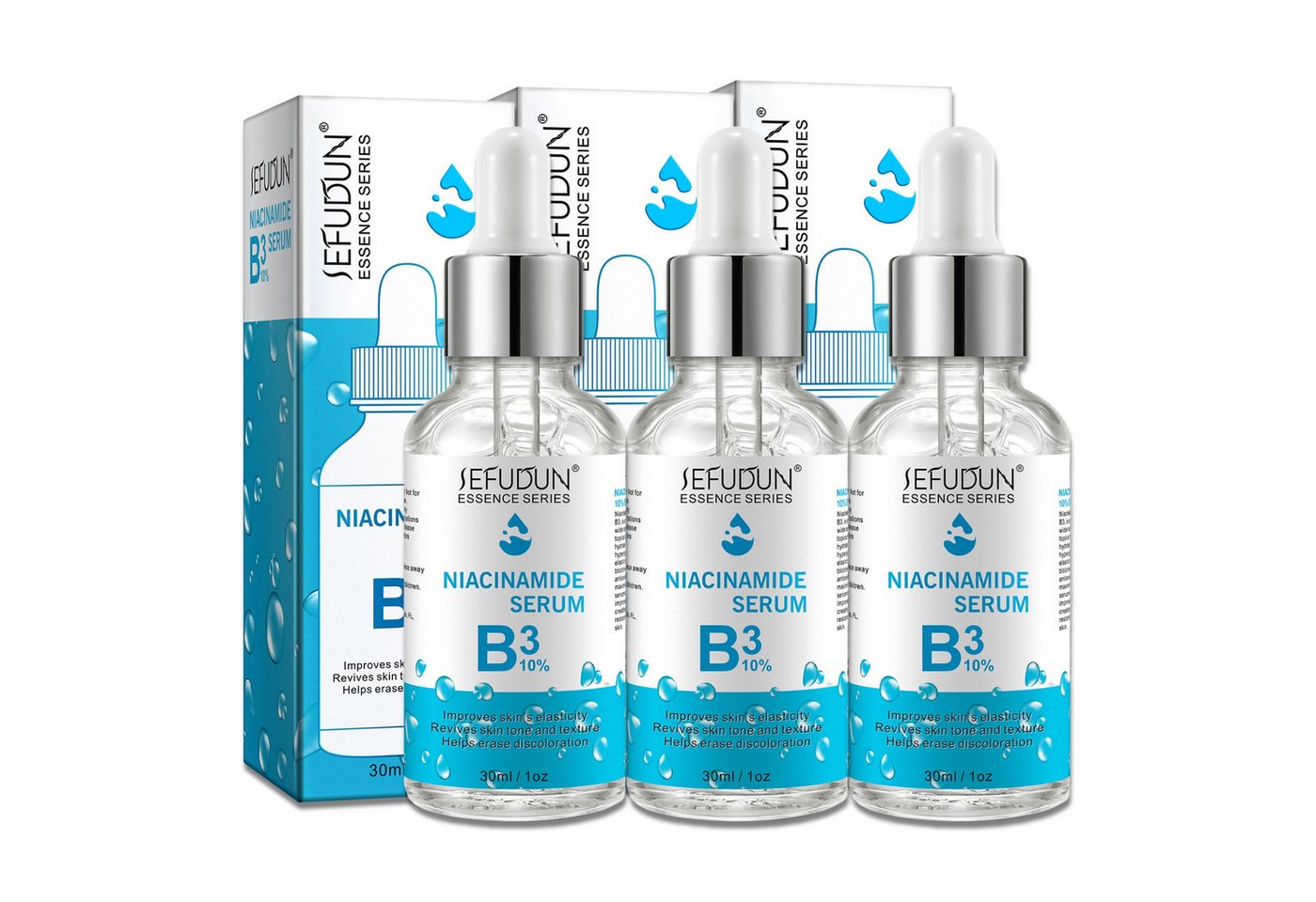 P-Beauty Cosmetic Accessories Gesichtsserum Niacinamide Hyaluronsäure B3 10% Haut Face Serum Microneedling, 3-tlg., Gesichtspflege, Serum, NIACINAMIDE SERUM B3 von P-Beauty Cosmetic Accessories