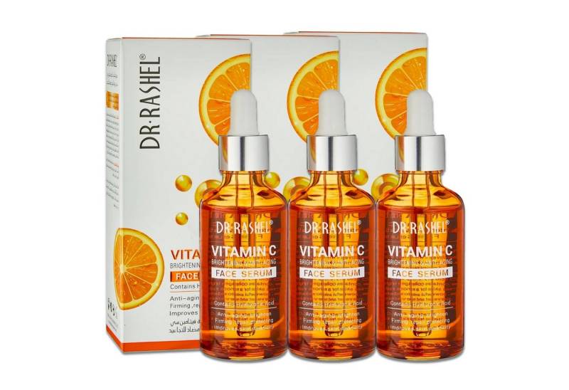 P-Beauty Cosmetic Accessories Gesichtsserum Vitamin C Serum Brightening Anti-Aging Hyaluronsäure DR. RASHEL, 3-tlg., Anti-falten Serum, Hyaluronsäure, Gesichtspflege von P-Beauty Cosmetic Accessories