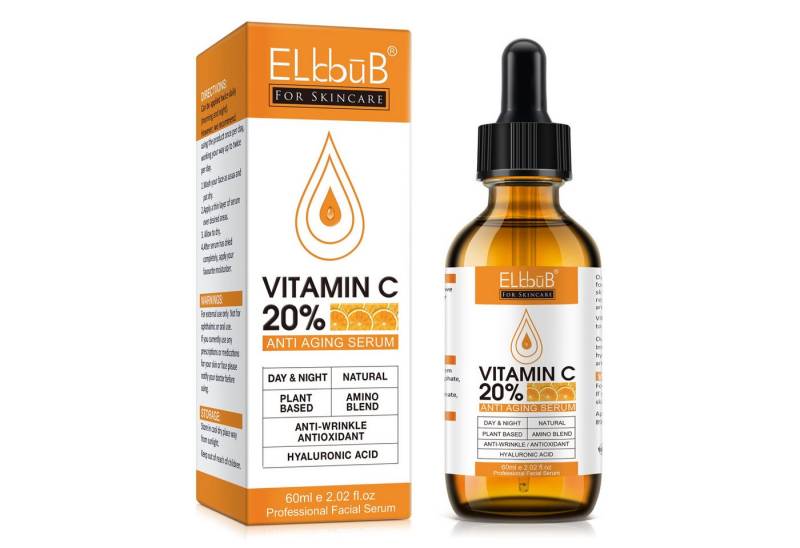 P-Beauty Cosmetic Accessories Gesichtsserum mit Vitamin C und E Hyaluronsäure Anti Aging Falten Vegan 60ml, 1-tlg., Enthält Vitamine, Farbmittelfrei, Farbstofffrei, Hypoallergen von P-Beauty Cosmetic Accessories