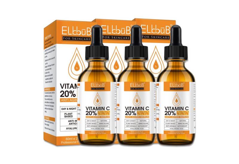 P-Beauty Cosmetic Accessories Gesichtsserum mit Vitamin C und E Hyaluronsäure Anti Aging Falten Vegan 60ml, 3-tlg., Enthält Vitamine, Farbmittelfrei, Farbstofffrei, Hypoallergen von P-Beauty Cosmetic Accessories