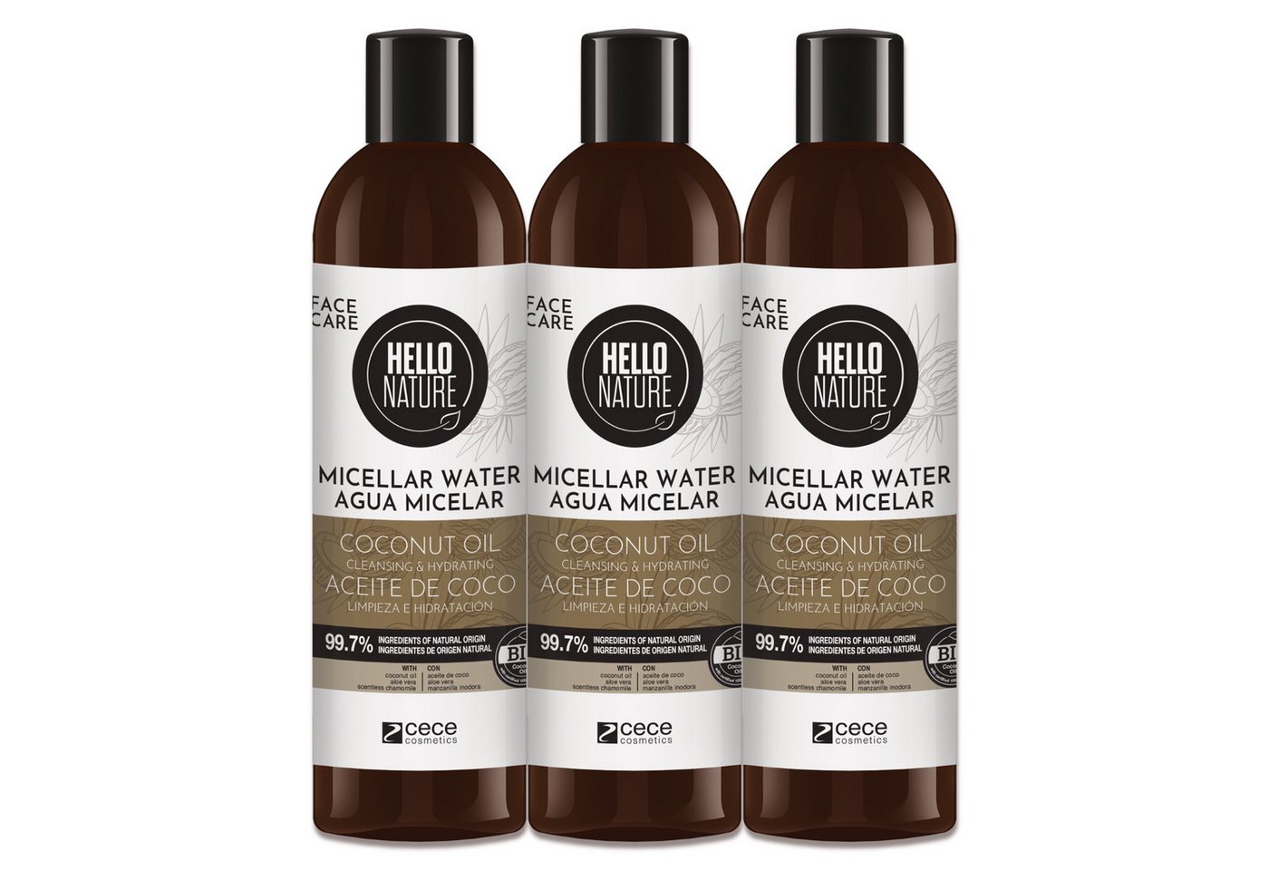 P-Beauty Cosmetic Accessories Gesichtswasser Mizellenwasser Gesicht Cleanser Gesichtsreinigung mit Kokosöl Bio, 3-tlg., Mizellenwasser, Gesichtspflege, Gesichtswasser, Make-up Entferner von P-Beauty Cosmetic Accessories