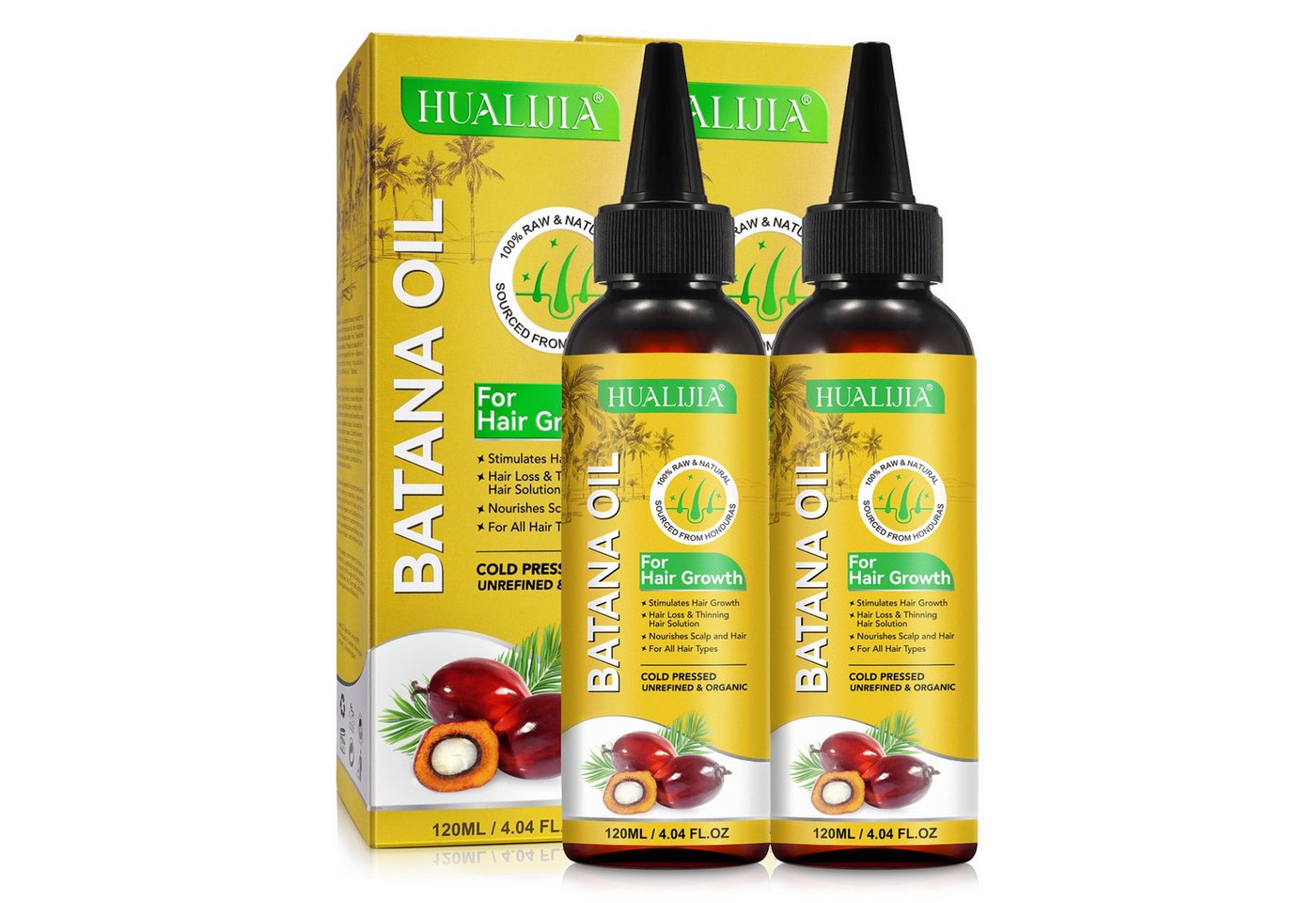 P-Beauty Cosmetic Accessories Haaröl Batana Öl Haaröl für Haare Haarwachstum Haarpflege Wimpern Augenbrauen, 2-tlg., Haaröl, Haarpflege, Batana Öl von P-Beauty Cosmetic Accessories