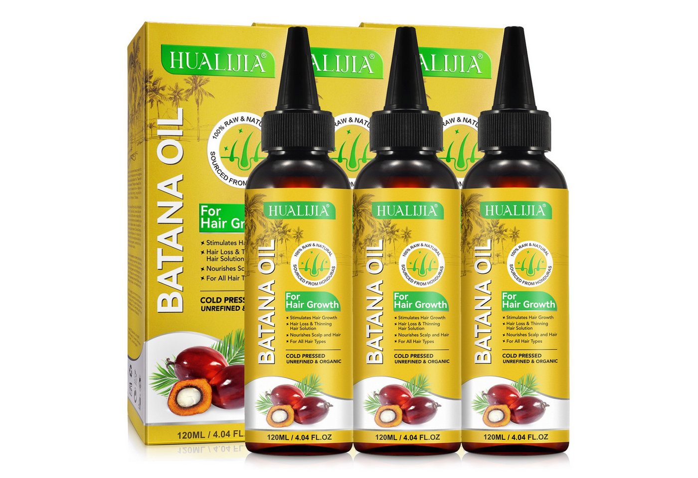 P-Beauty Cosmetic Accessories Haaröl Batana Öl Haaröl für Haare Haarwachstum Haarpflege Wimpern Augenbrauen, 3-tlg., Haaröl, Haarpflege, Batana Öl von P-Beauty Cosmetic Accessories