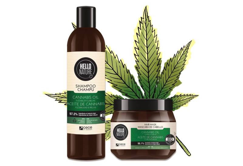 P-Beauty Cosmetic Accessories Haarpflege-Set Haarkur Hanföl Haar Shampoo Conditioner Set Haarmaske Hello Nature, Haarpflege-Set, Haarshampoo, Spülung, Maske, Hanf-Öl von P-Beauty Cosmetic Accessories