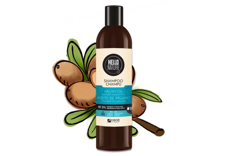 P-Beauty Cosmetic Accessories Haarshampoo Haarpflege Damen Herren Shampoo mit Arganöl Hello Nature, 1-tlg., Haarshampoo, Haarpflege, Hello Nature, Arganöl von P-Beauty Cosmetic Accessories