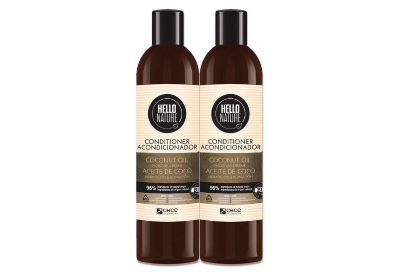 P-Beauty Cosmetic Accessories Haarspülung Conditioner Haarpflege Haarkur Kokosöl Naturkosmetik Bio Vegan, 2-tlg., Haarspülung, Conditioner, Haarpflege, Hello Nature von P-Beauty Cosmetic Accessories
