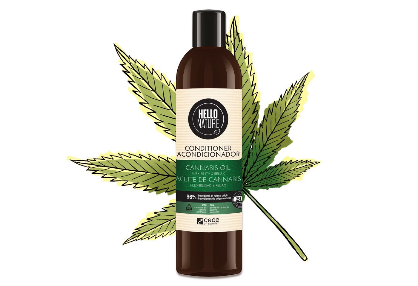 P-Beauty Cosmetic Accessories Haarspülung Haar Conditioner Hanföl Haarpflege Haarkur Natur Bio Hello Nature, 1-tlg., Haarspülung, Haarpflege, Conditioner, Hanf-öl, Cannabis von P-Beauty Cosmetic Accessories