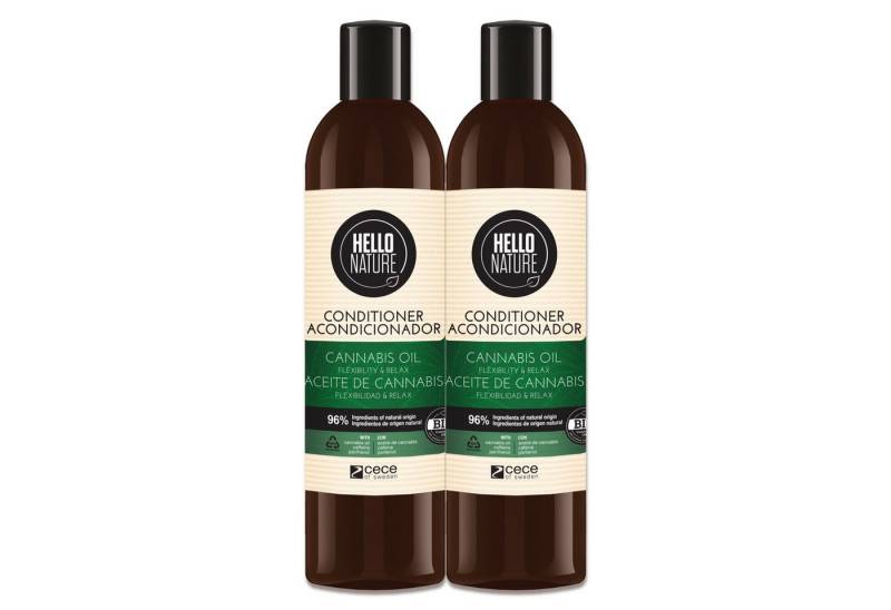 P-Beauty Cosmetic Accessories Haarspülung Haar Conditioner Hanföl Haarpflege Haarkur Natur Bio Hello Nature, 2-tlg., Haarspülung, Haarpflege, Conditioner, Hanf-öl, Cannabis von P-Beauty Cosmetic Accessories