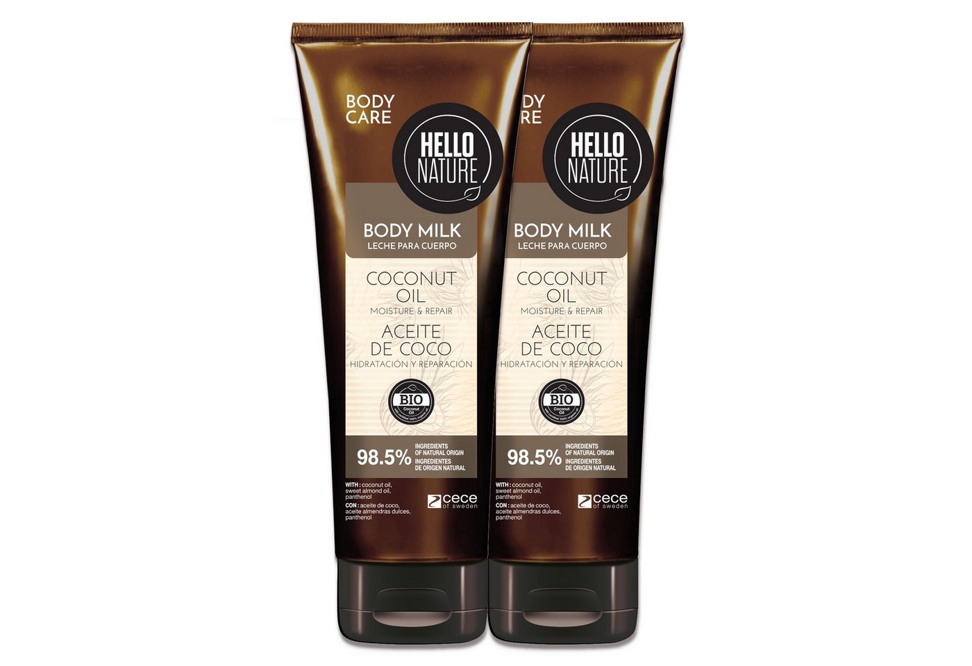 P-Beauty Cosmetic Accessories Körpermilch Body Milk Lotion BIO Reinigung Pflege Körperpflege Hello Nature, 2-tlg., Körpermilch, Körperpflege, Natürlich, Hautpflege von P-Beauty Cosmetic Accessories