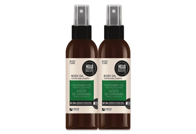 P-Beauty Cosmetic Accessories Körperöl Hello Nature Gesicht Body Öl Hanföl Cannabis Körperpflege Bio, 2-tlg., Körperöl, Hautpflege, Hanf-Öl von P-Beauty Cosmetic Accessories