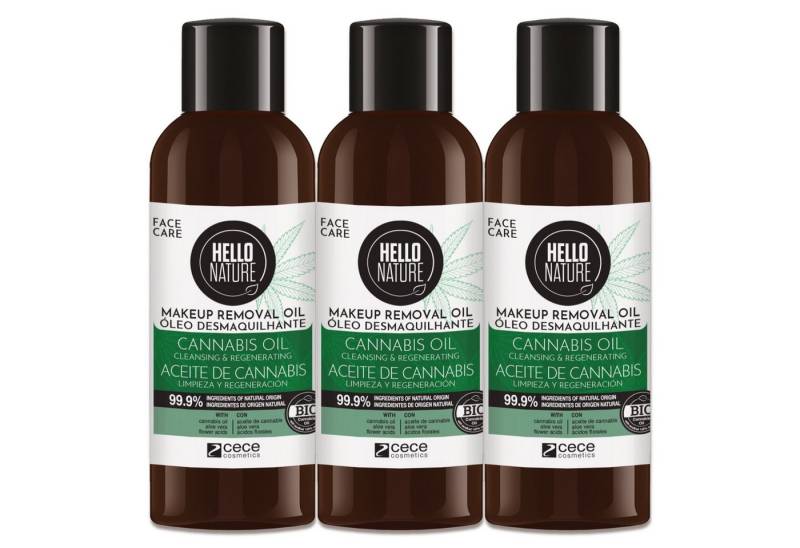 P-Beauty Cosmetic Accessories Make-up-Entferner Hello Nature Haut Gesicht Regeneration Reinigungsöl mit Hanföl, 3-tlg., Gesichtsreinigung, Gesichtspflege, Make-up, Cannabis von P-Beauty Cosmetic Accessories
