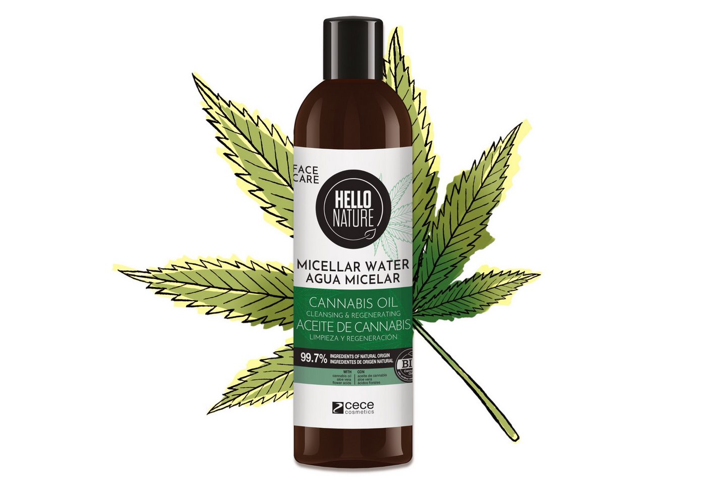 P-Beauty Cosmetic Accessories Make-up-Entferner Mizellenwasser Gesicht Cleanser Hanföl Gesichtsreinigung Hello Nature, 1-tlg., Mizellenwasser, Gesichtsreinigung, Gesichtspflege, Make-up von P-Beauty Cosmetic Accessories