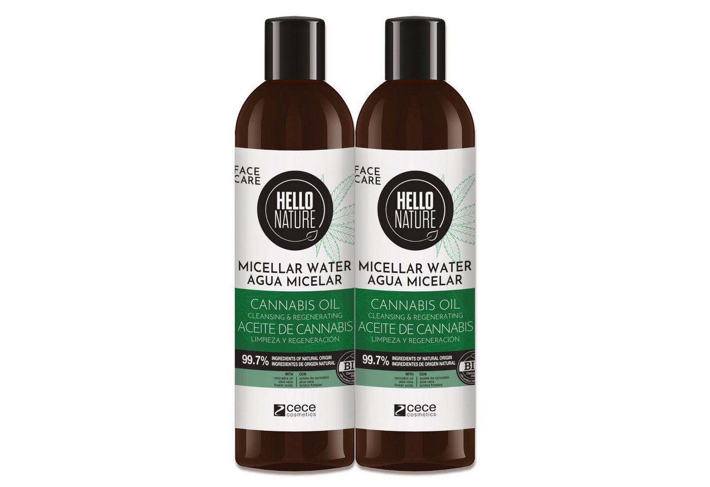 P-Beauty Cosmetic Accessories Make-up-Entferner Mizellenwasser Gesicht Cleanser Hanföl Gesichtsreinigung Hello Nature, 2-tlg., Mizellenwasser, Gesichtsreinigung, Gesichtspflege, Make-up von P-Beauty Cosmetic Accessories