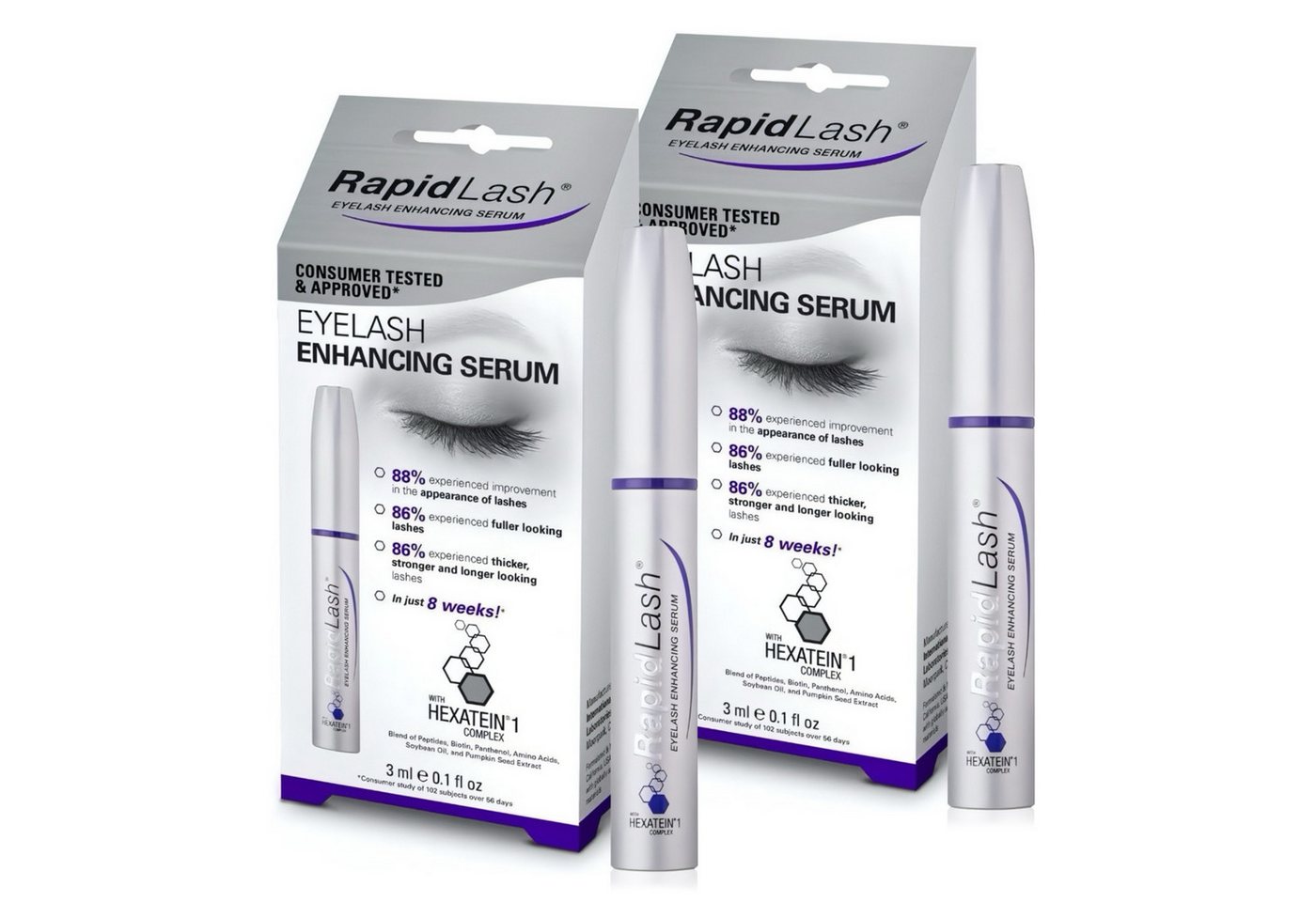 P-Beauty Cosmetic Accessories Wimpernserum Rapid/Lash Eyelash Serum zur Wimpernverlängerung 3ml, 2-tlg., Wimpernserum, Wimpernpflege, Rapid Serum von P-Beauty Cosmetic Accessories