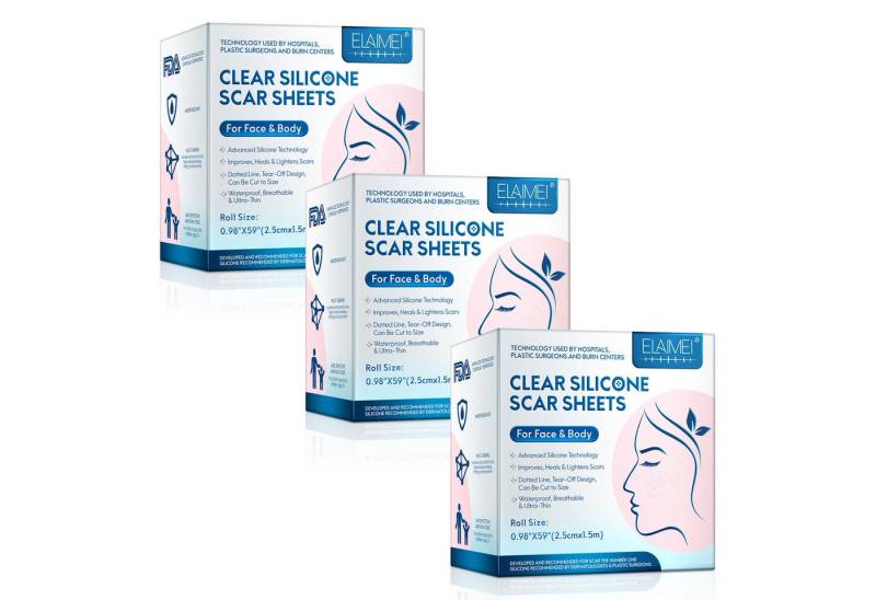 P-Beauty Cosmetic Accessories Wundpflaster Narbenpflaster Silikonpflaster Transparent Narben Reduktion (3 St), Wundpflaster, Narbenpflaster, Silikon, Narben Reduktion von P-Beauty Cosmetic Accessories