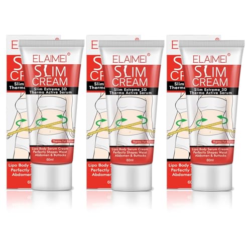 P-Beauty Fettverbrennungs Creme 60ml | 3D Thermo Aktive Slim Cream gegen Cellulite und für straffe Haut | Verbrennung von Körperfett | Sport Creme | erhöht die Hautfestigkeit & Elastizität | 3x 60ml von P-Beauty Cosmetic Accessories