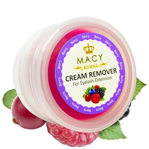 P-Beauty Wimpernremover Cream - Macy | Lash Extension Entferner | Entfernung Wimpernverlängerung & Wimpernkleber | hautfreundliche, schnelle Kleberentfernung für künstliche Wimpern | 15g - Beere von P-Beauty Cosmetic Accessories