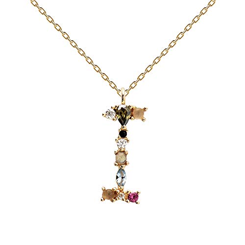 P D PAOLA - Buchstabe I Halskette - 925er Sterlingsilber 18k Vergoldung - Damenschmuck von P D PAOLA