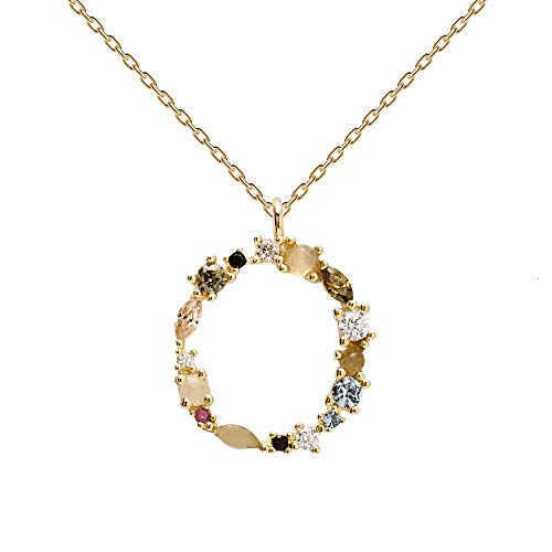 PDPAOLA - Buchstabe O Halskette - 925er Sterlingsilber 18k Vergoldung - Damenschmuck von P D PAOLA