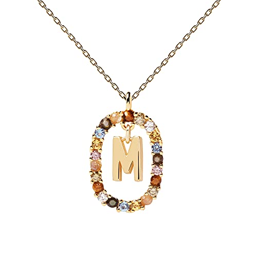 PDPAOLA - Halskette Buchstabe M- 925er Sterlingsilber 18k Vergoldung - Damenschmuck von P D PAOLA