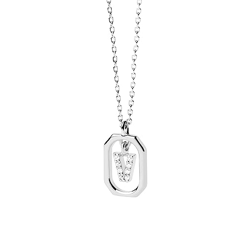 PDPaola MINI LETTER V SILVER NECKLACE von P D PAOLA