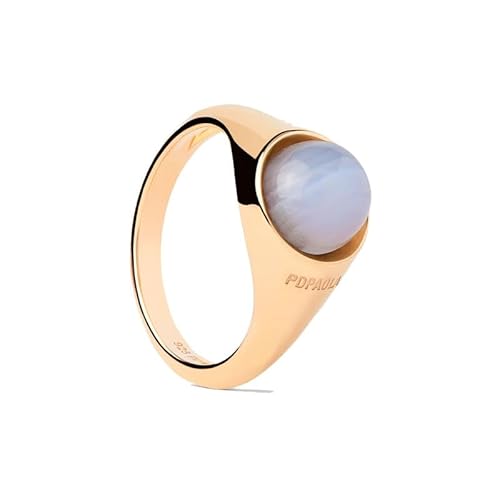 PDPaola Ring Achat Blau Moon AN01-C55-14 Damen Größe 14 von P D PAOLA