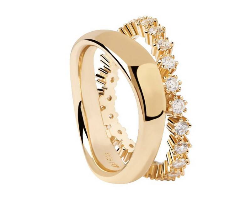 P D Paola Silberring Damen-Motion Silber vergoldet von P D Paola