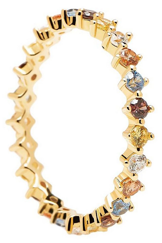 P D Paola Silberring DamenSage Silber vergoldet von P D Paola