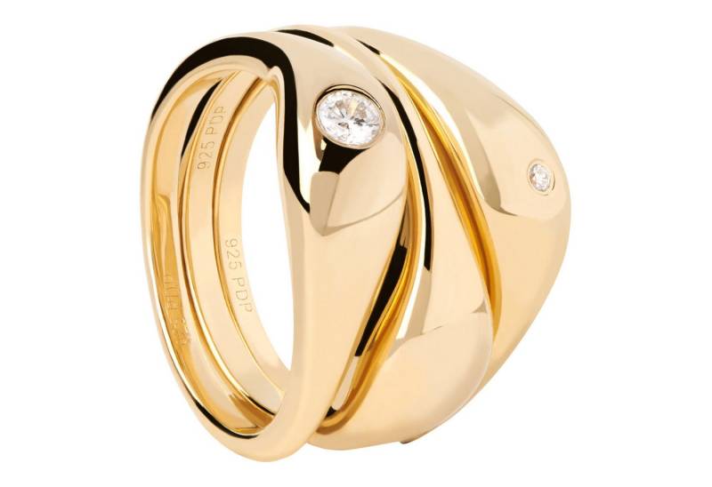 P D Paola Silberring Damen-Sugar Silber vergoldet von P D Paola