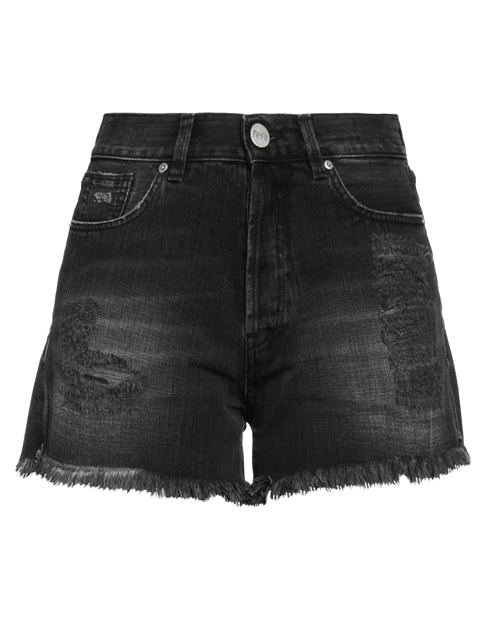 P_JEAN Jeansshorts Damen Schwarz von P_JEAN