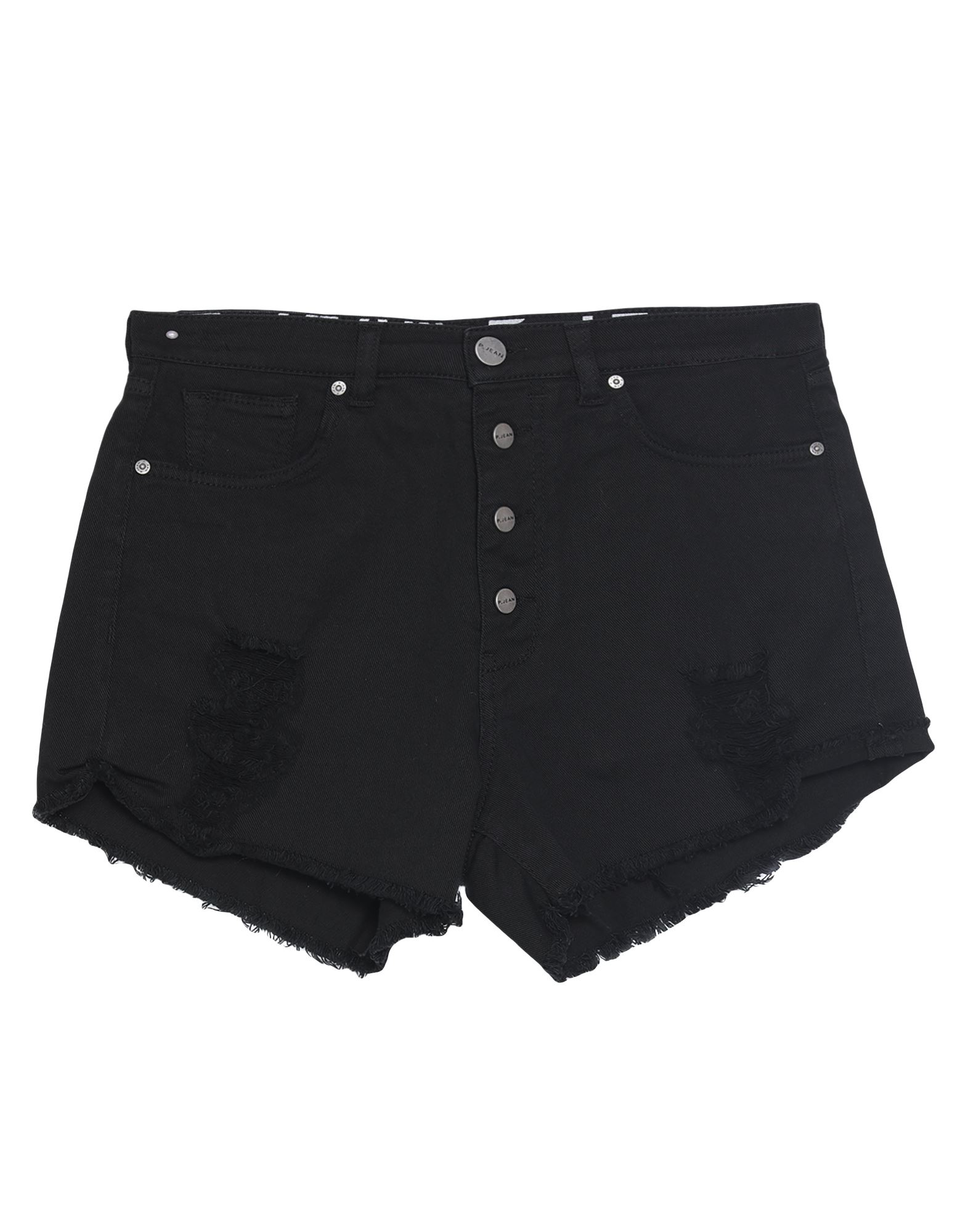 P_JEAN Jeansshorts Damen Schwarz von P_JEAN