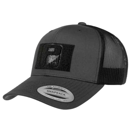 P PULLPATCH Pull Patch Tactical Cap | Authentische Trucker Curved Bill Snapback Hut | 2x3 Loop Oberfläche zum Befestigen von Morale Hook Patches, Charcoal/schwarz, 53 EU P PULLPATCH Pull Patch Tactical Cap | Authentische Trucker Curved Bill Snapback Hut | 2x3 Loop Oberfläche zum Befestigen von Morale Hook Patches, Charcoal/schwarz, 53 EU von P PULLPATCH