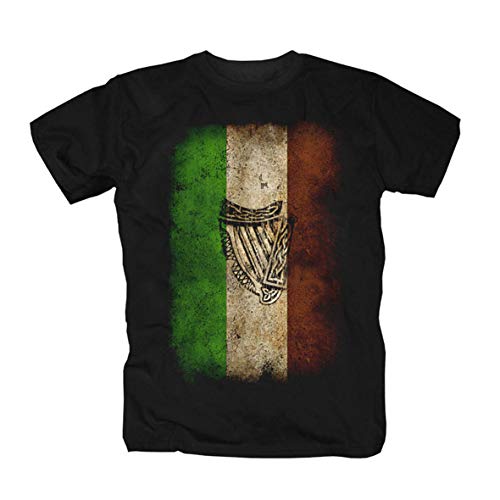 Irland schwarz Shamrock Tattoo Belfast Dublin Chopper Bobber irisch Pub Shirt Polo T-Shirt L von P-T-D