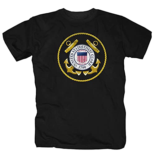 Küstenwache USCG Alaska Navy Seals FBI USA Amerika Baywatch Marine Corps Coast Guard schwarz T-Shirt Shirt Polo L von P-T-D