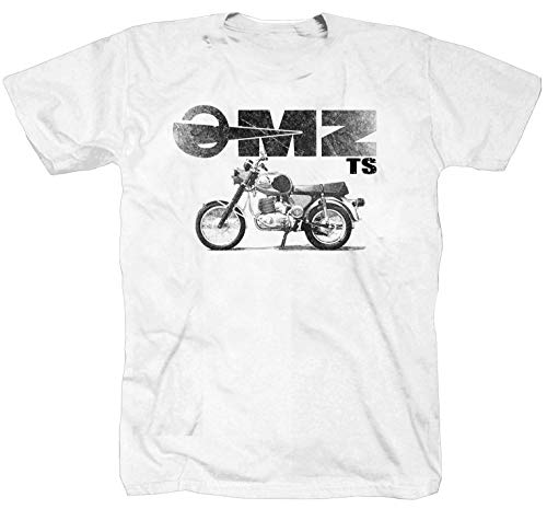 MZ Weiss Enduro Awo Motorrad Simson Schwalbe S 51 ES T-Shirt Shirt Polo XXL von P-T-D