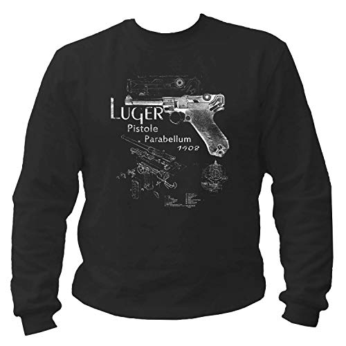 P-T-D Luger Colt Mauser Revolver Armee Fremdenlegion Fallschirmjäger Bundeswehr Heer Marine Corps Seals Sweatshirt Pullover M von P-T-D