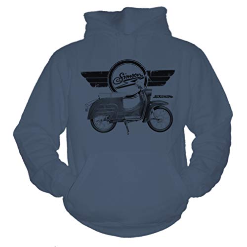 P-T-D S51 Star Habicht VEB AWO Puch Simson Schwalbe MZ ETZ Vespa Enduro S 51 Moped Mofa DDR Hoodie Kapuzenpullover S von P-T-D