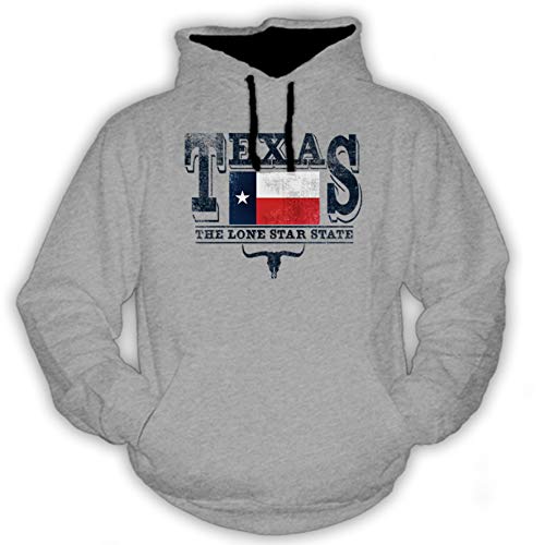 P-T-D Texas grau Dallas Houston Route 66 USA Amerika Alaska Las Vegas Hoodie Kapuzenpullover 3XL XXXL von P-T-D