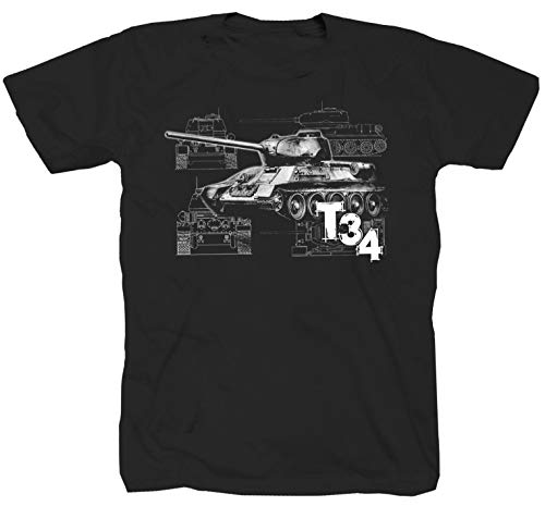 Panzer T34 Armee Sowjetunion UDSSR Russland rote Armee Garde Militär T-Shirt Shirt S von P-T-D