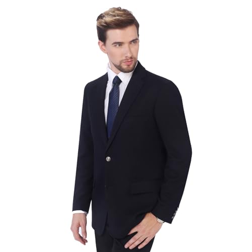 Herren-Anzug-Blazer-Jacke, zwei Knöpfe, Stretch, Sportmäntel, Marineblau, 62 von P&L