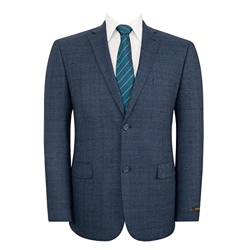 P&L Herren Blazer Premium Stretch Classic Fit Sport Mantel Anzugjacke, Medim Blau, 60 P&L Herren Blazer Premium Stretch Classic Fit Sport Mantel Anzugjacke, Medim Blau, 60 von P&L