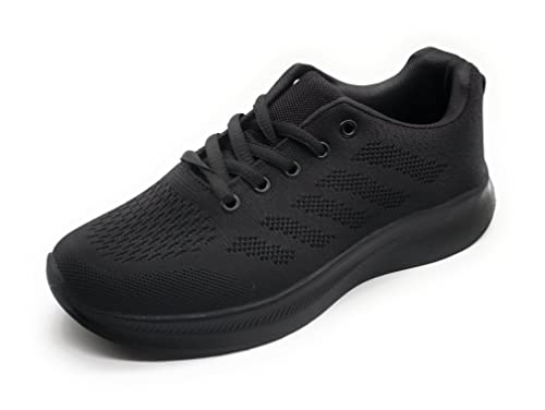 P&L Sportschuhe für Damen, atmungsaktiv, leicht, aus Mesh, zum Laufen, Walken, Arbeiten, S891 All Black, 42 EU von P&L