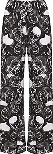 P&R DANCEWEAR LTD Damen Hose mit weitem Bein, elastisch, Stretch, Übergröße, vielseitig einsetzbar, Freizeit-/Partykleidung, Totenkopf-Rosen, 38-40 P&R DANCEWEAR LTD Damen Hose mit weitem Bein, elastisch, Stretch, Übergröße, vielseitig einsetzbar, Freizeit-/Partykleidung, Totenkopf-Rosen, 38-40 von P&R DANCEWEAR LTD