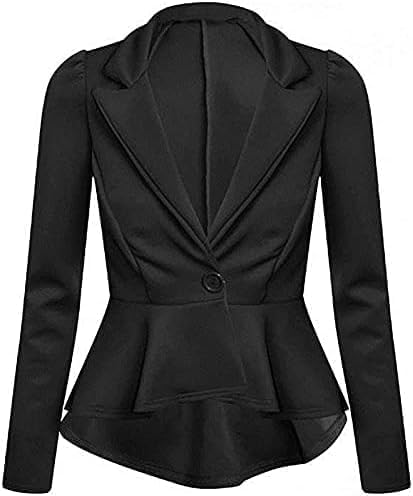 P&R DANCEWEAR LTD Langärmeliger Damen-Blazer, bauchfrei, schmale Passform, Schößchen, moderne Jacke, Schwarz , 36 P&R DANCEWEAR LTD Langärmeliger Damen-Blazer, bauchfrei, schmale Passform, Schößchen, moderne Jacke, Schwarz , 36 von P&R DANCEWEAR LTD